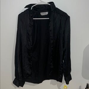 Women's Black Button Down Shirt